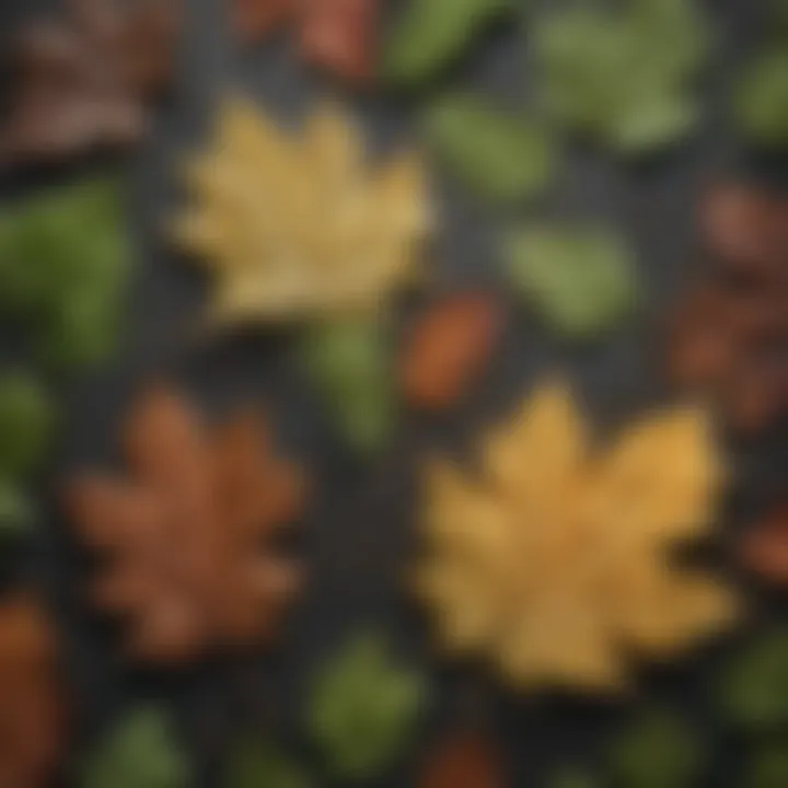 Illustration depicting various types of leaf damage