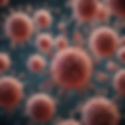 Illustration depicting mast cells in the context of the immune system.