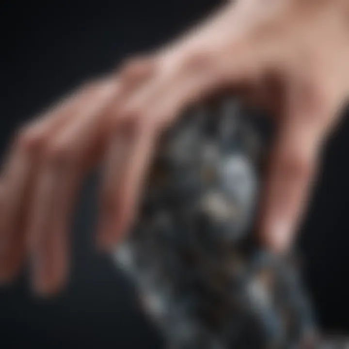Close-up of neural interface in action