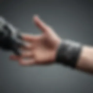 User Experience with Modern Prosthetics Illustration depicting user interaction with prosthetic device