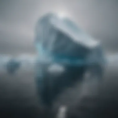 Impact of Iceberg Melting on Oceanic Circulation Visual representation of oceanic circulation changes