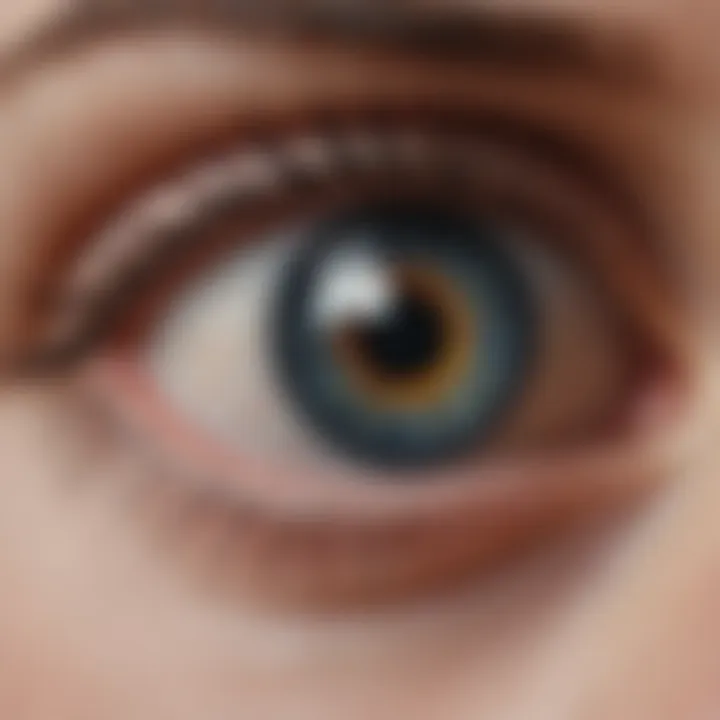 Visual representation of ocular conditions related to low thyroid