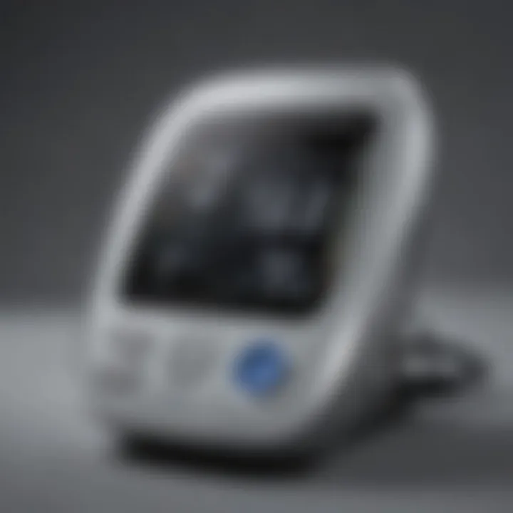 Close-up of the Omron Platinum Blood Pressure Monitor design