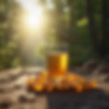 A visual representation of vitamin D sources including sunlight and food