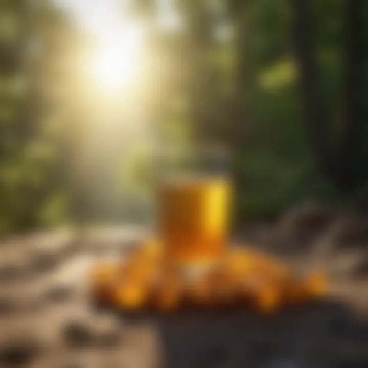 A visual representation of vitamin D sources including sunlight and food