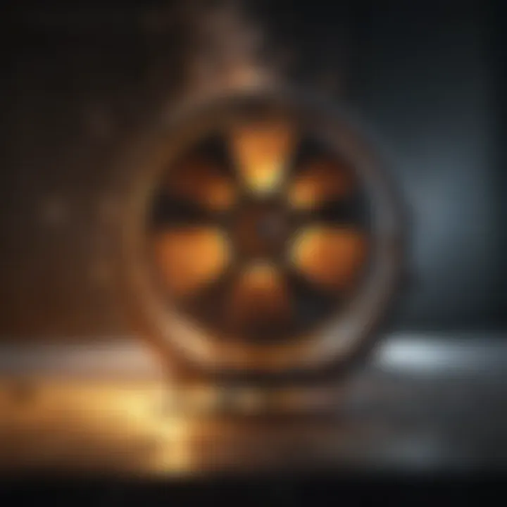 Visualization of nuclear reactions showcasing radiation boost effects