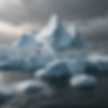Graph depicting rising sea levels due to iceberg melting