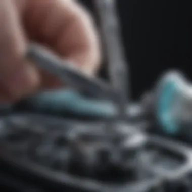 Advanced Surgical Instrumentation Close-up of surgical instruments used in robotic procedures