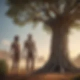 Illustration depicting the evolutionary tree of Homo sapiens