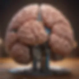 A brain illustration highlighting areas associated with spatial memory.