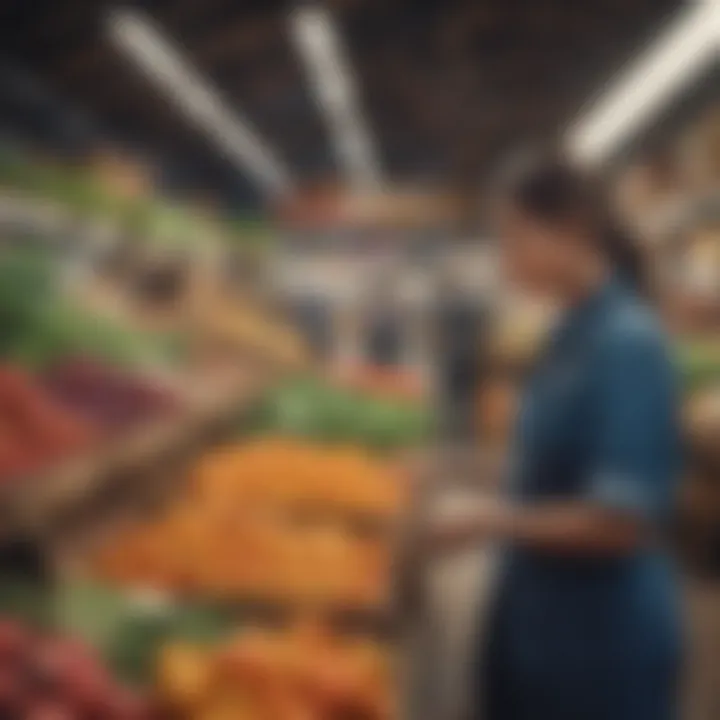 A vibrant market scene showcasing local produce.