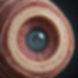 Illustration depicting the anatomy of the optic nerve and its surroundings