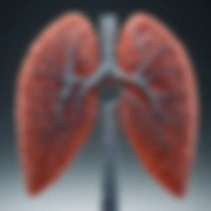 Graphical representation of lung cancer types influenced by genetic mutations