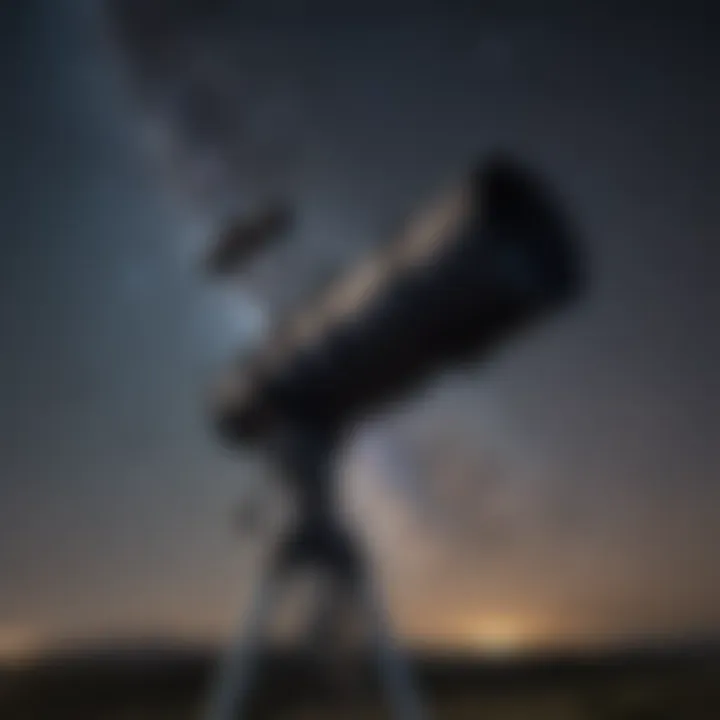 A telescope pointed toward the starry sky