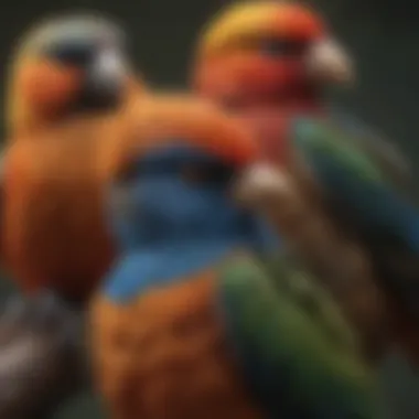 Diversity of Avian Species A vibrant array of bird species showcasing their colors and features
