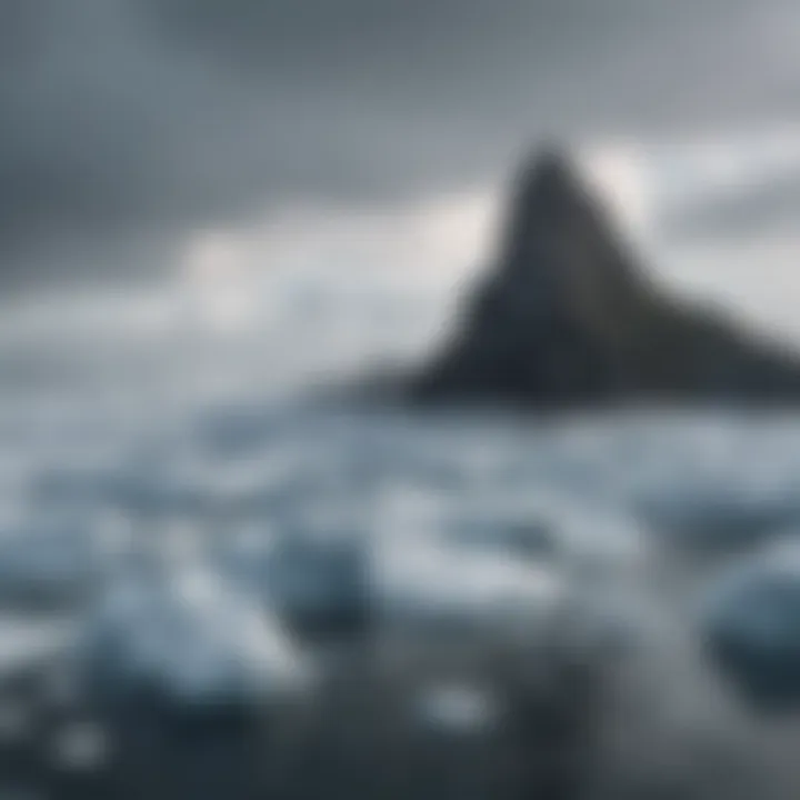 Graph showing the rise of global sea levels linked to sea ice melt