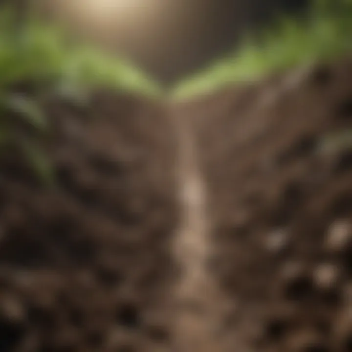 Healthy soil rich in nutrients and microbial life.