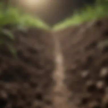 Nutrient-Dense Soil Supporting Agriculture Healthy soil rich in nutrients and microbial life.