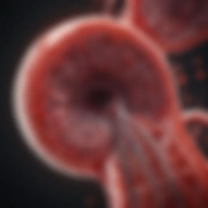 Visual representation of the spleen's filtering mechanisms