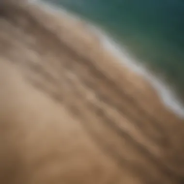 Coastal Erosion Patterns Due to Rising Sea Levels Aerial view of coastal erosion and rising waters