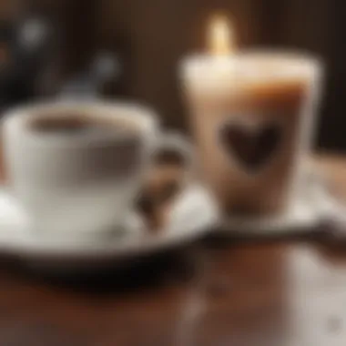 Coffee cup beside a heart health infographic