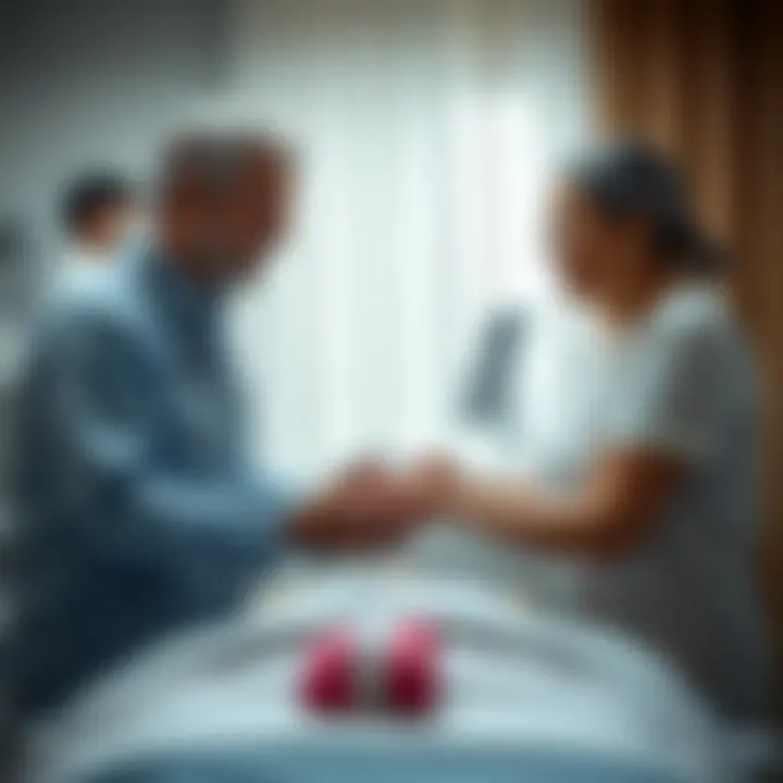 A healthcare professional discussing the benefits of massage therapy with a patient