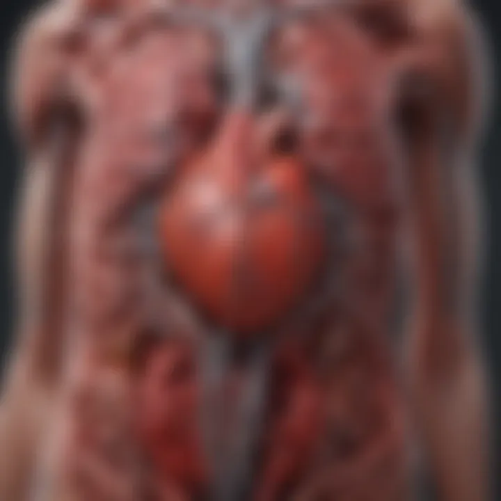 Diagram illustrating mechanisms linking HIV to heart complications