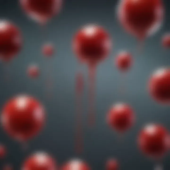 Diagram illustrating the composition and functions of blood components