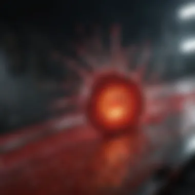 Conceptual image depicting potential disruptions in blood transport