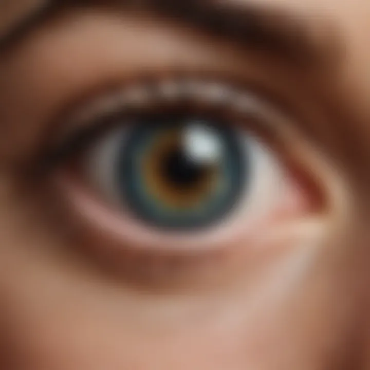 Close-up of an eye showcasing diverse color variations