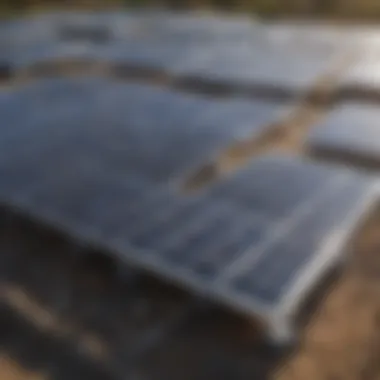 Generating Electricity with Solar Panels Solar panels generating electricity