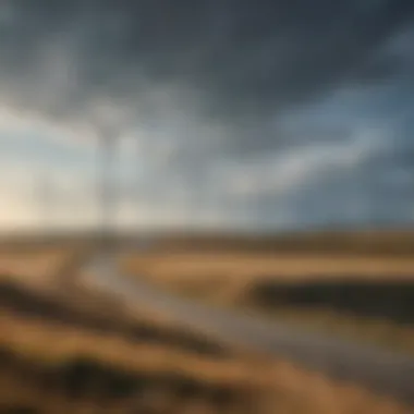 Harnessing Renewable Energy Through Wind Power A wind farm harnessing renewable energy