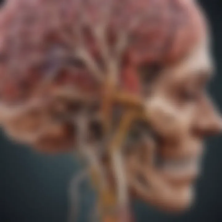 A detailed diagram illustrating the neurological pathways involved in the startle response.