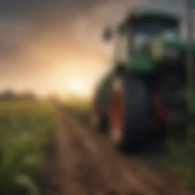 Pesticides being applied in a field