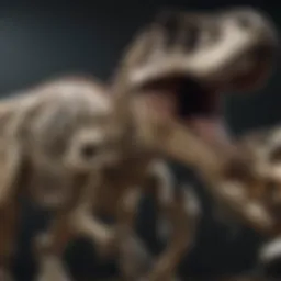 Detailed skeletal structure of Tyrannosaurus rex