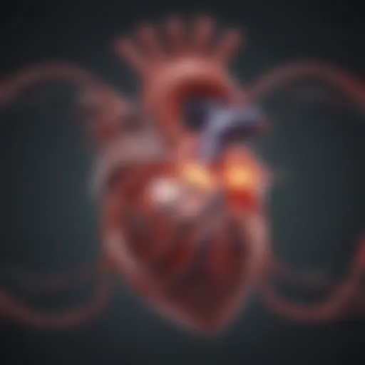 Illustration of the heart showcasing the electrical pathways affected by atrial fibrillation.