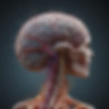 Neural Pathways and Brain Failure A detailed illustration of neural pathways affected by brain failure