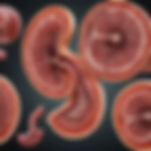 Illustration depicting the stages of chronic kidney disease progression