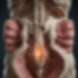 Diagram illustrating the anatomical structure of the lumbosacral region