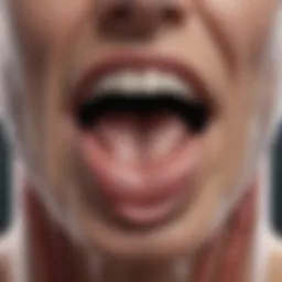 Illustration depicting the anatomy of dry mouth