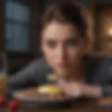 Visual representation of night eating syndrome symptoms