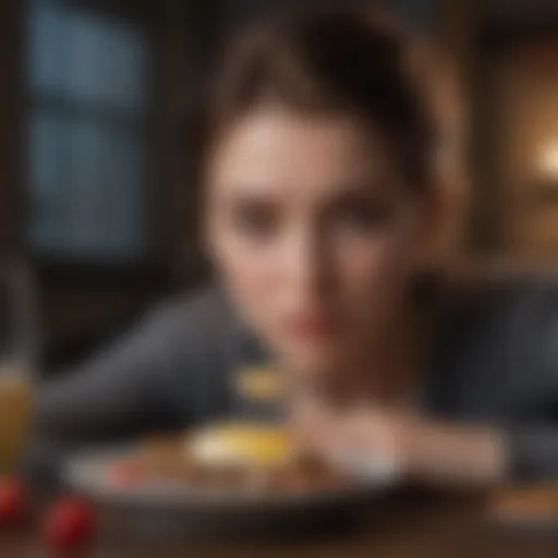 Visual representation of night eating syndrome symptoms