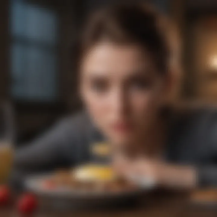Visual representation of night eating syndrome symptoms