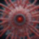 Illustration depicting the structure of the HIV virus