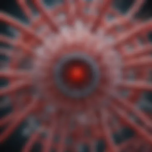 Illustration depicting the structure of the HIV virus