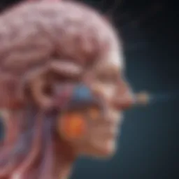 Diagram illustrating the pathways of cancer cell migration to the brain