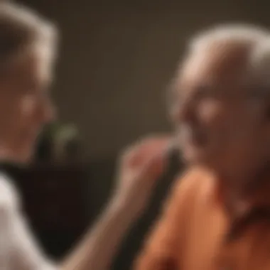 A healthcare professional discussing treatment options with an older adult
