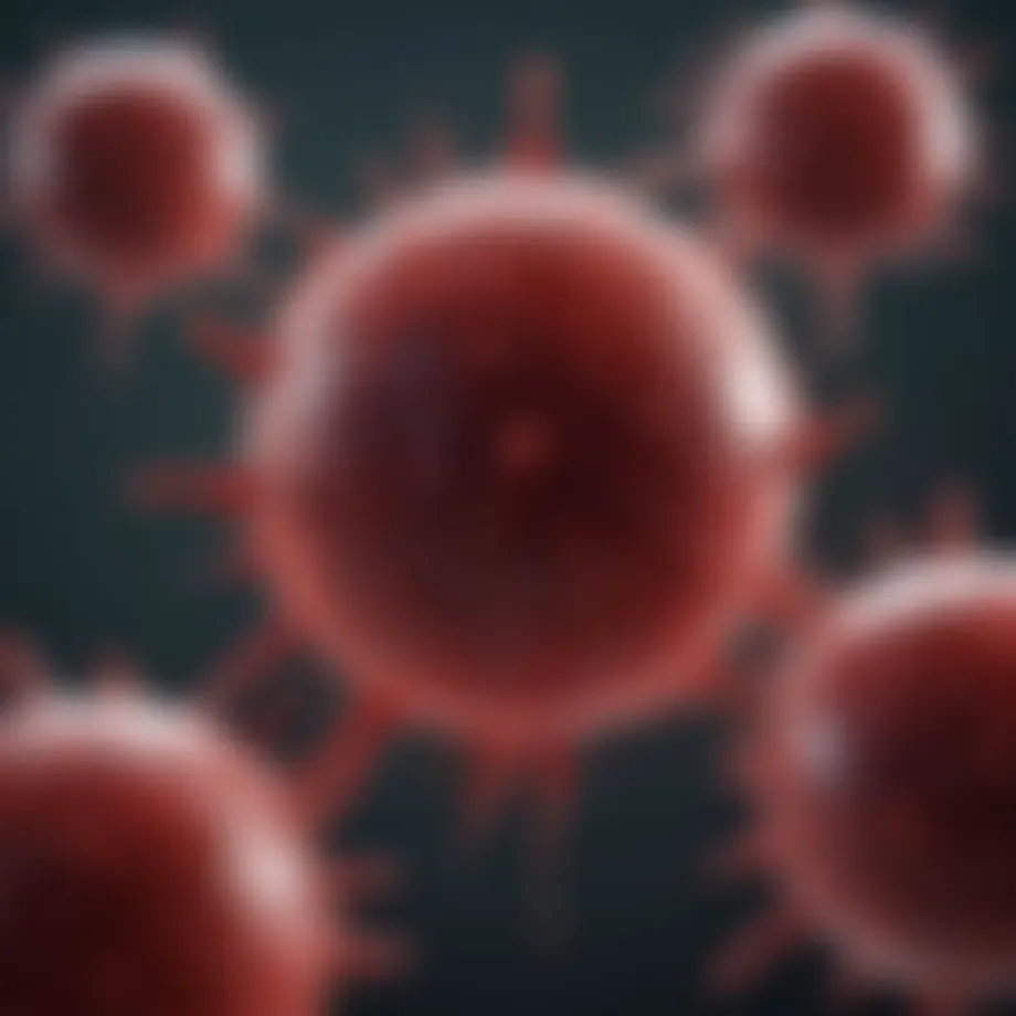Visual representation of monocytes in the bloodstream