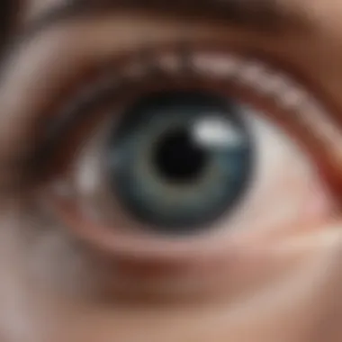 Tear Production Mechanism Illustration depicting the structure of the eye emphasizing tear production.