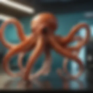 Cognitive Innovation: Mastering Object Manipulation An octopus using its dexterous arms to manipulate objects in its environment.